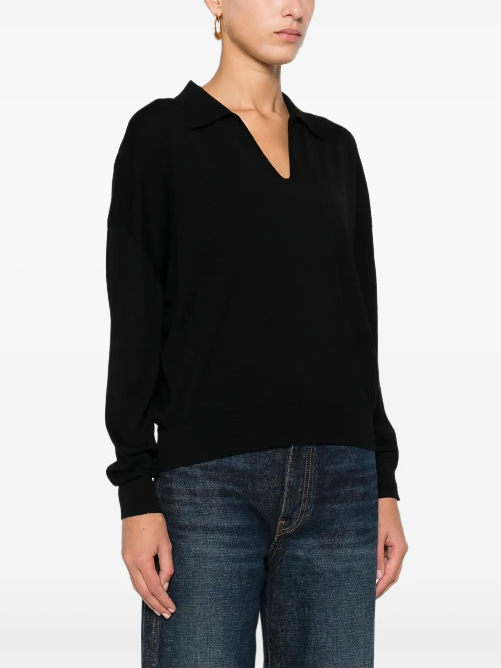 Incotex T-shirt met polokraag Zwart