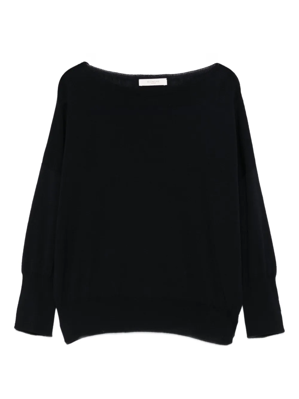 Incotex boat-neck three-quarter sleeve sweater | Black | Image 1