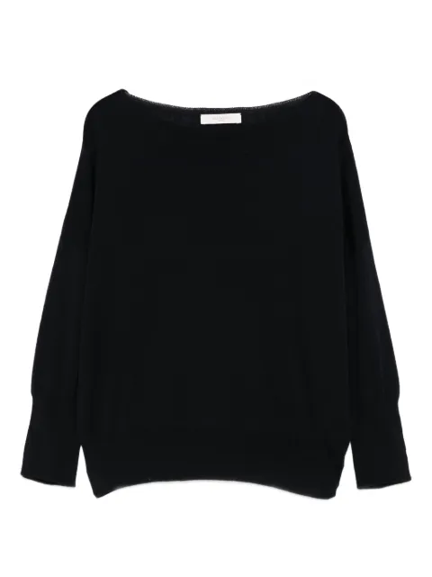 Incotex boat-neck three-quarter sleeve sweater