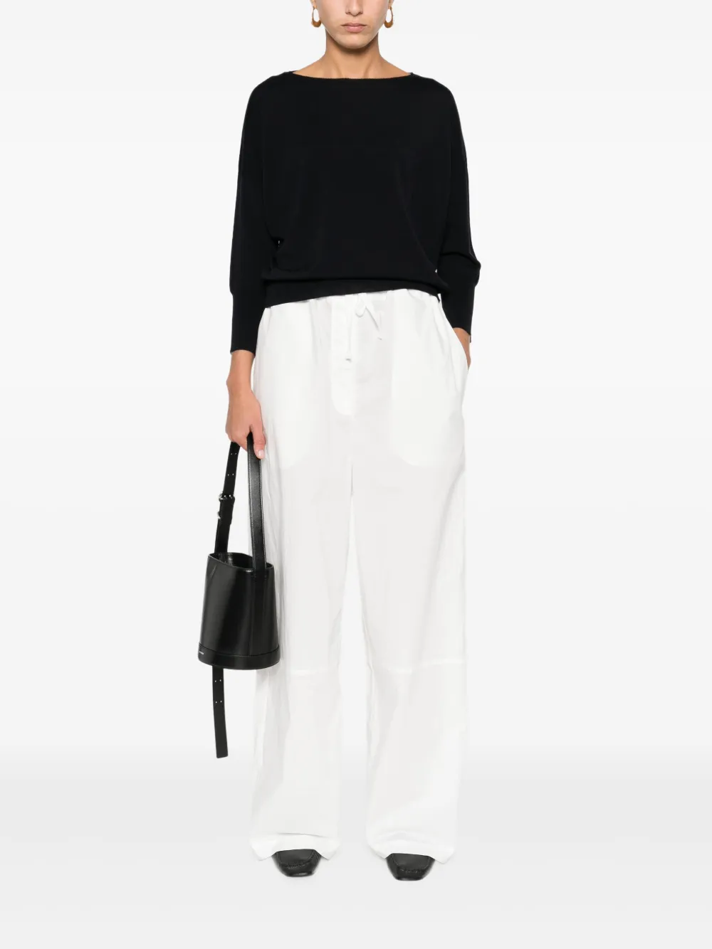 Incotex boat-neck three-quarter sleeve sweater | Knitted Sweaters | Image 2