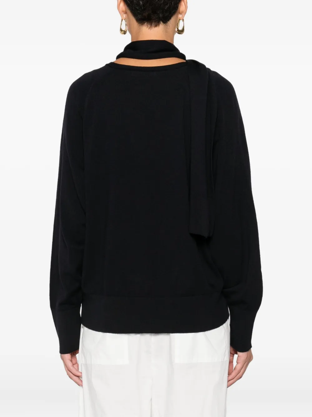 Incotex Cut-out Detail Sweater In Black