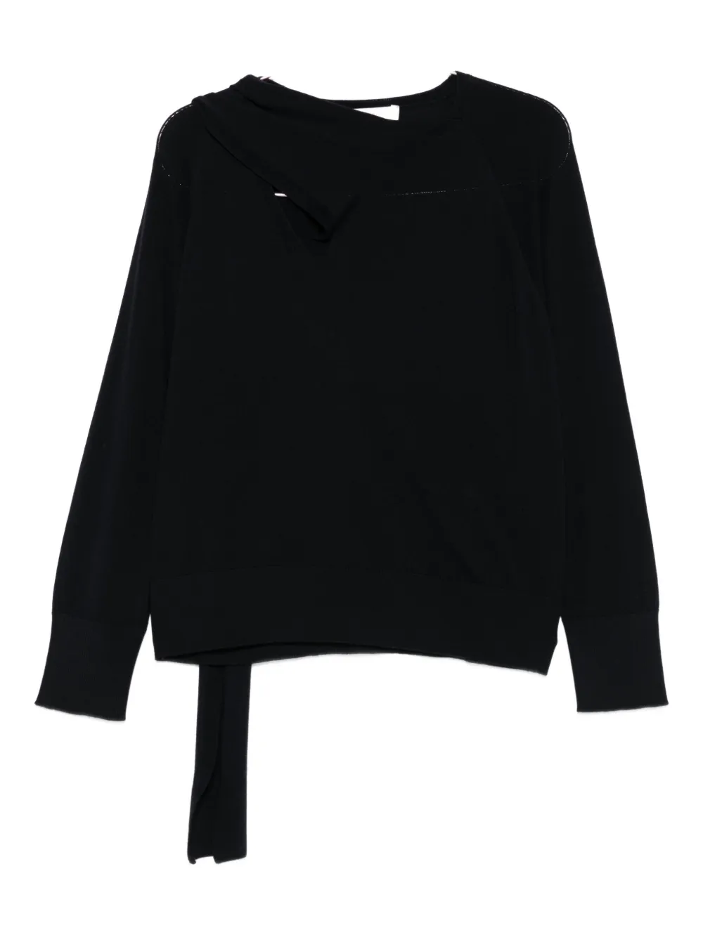 Incotex Cut-out Detail Sweater In Black
