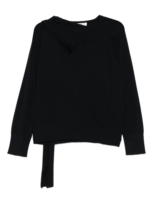 Incotex Cut-out Detail Sweater in Black