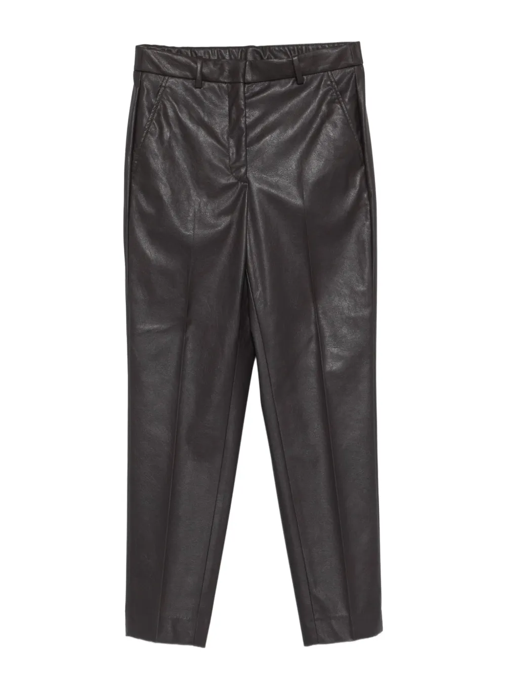 Incotex faux-leather pants | Brown | Image 1