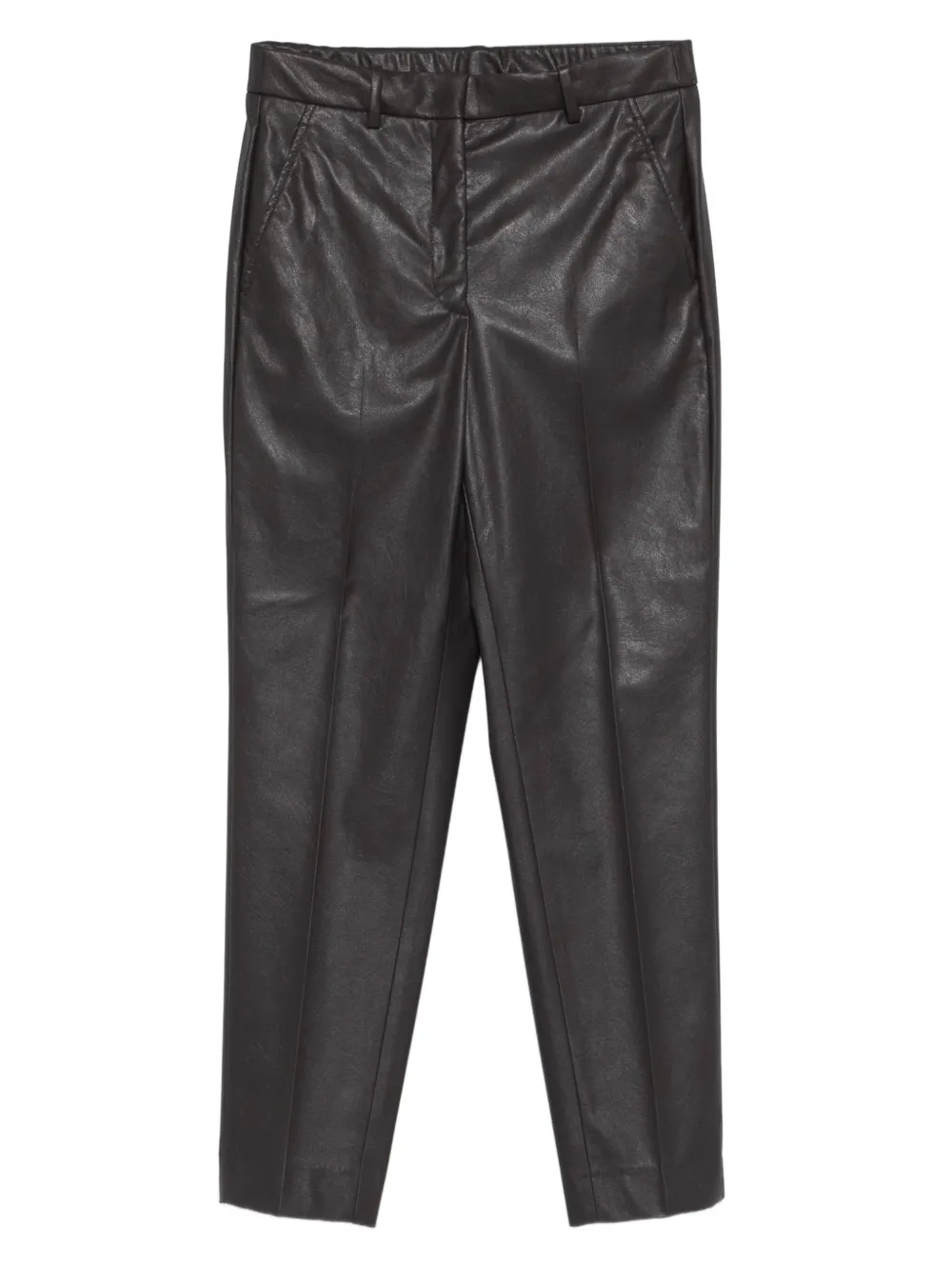 Incotex faux-leather pants | Brown | Image 1
