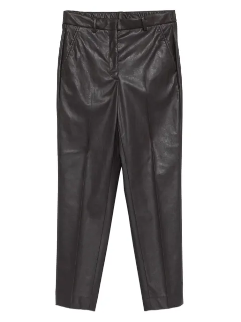 Incotex faux-leather pants