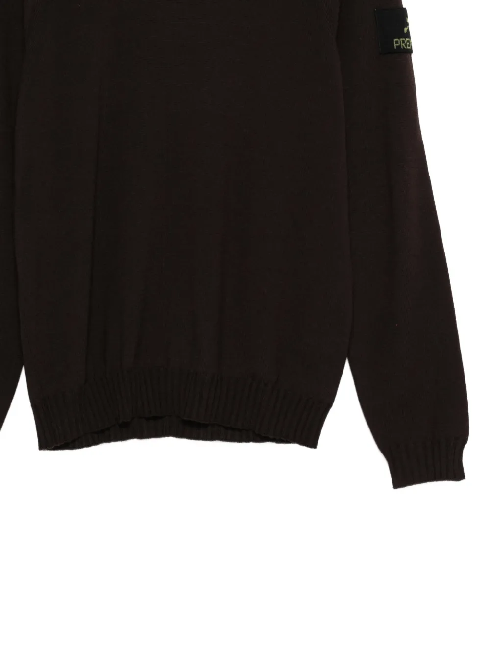  Premiata Logo-patch Crew-neck Sweater - Brown 