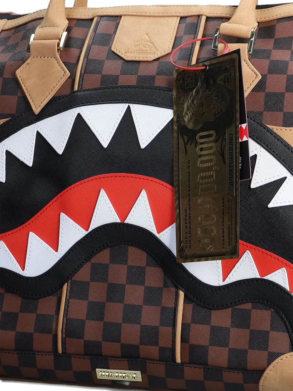 Sprayground Hennyville Pyramid Duffle Bag In Brown