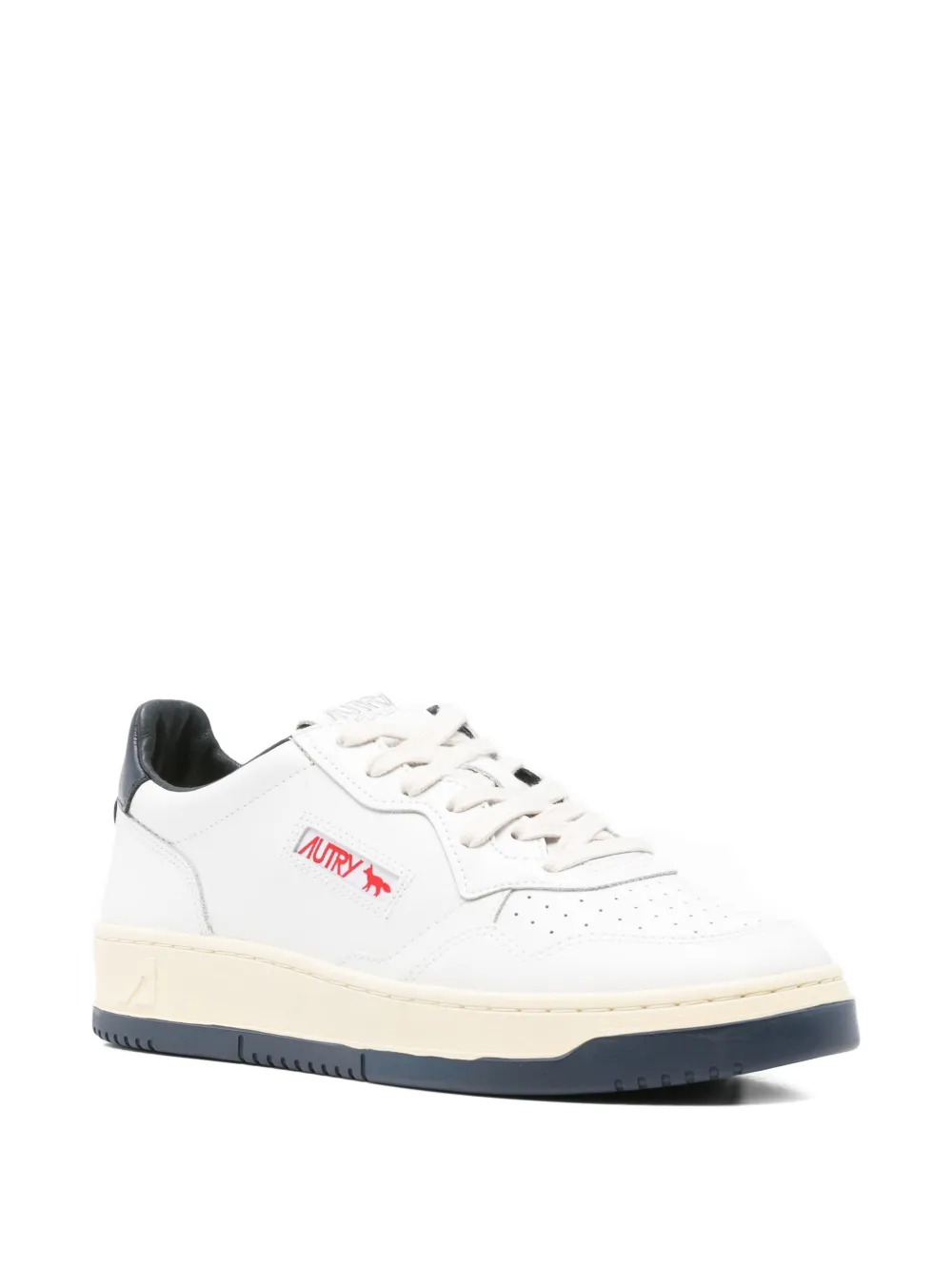 Maison Kitsuné Logo-patch Sneakers In White