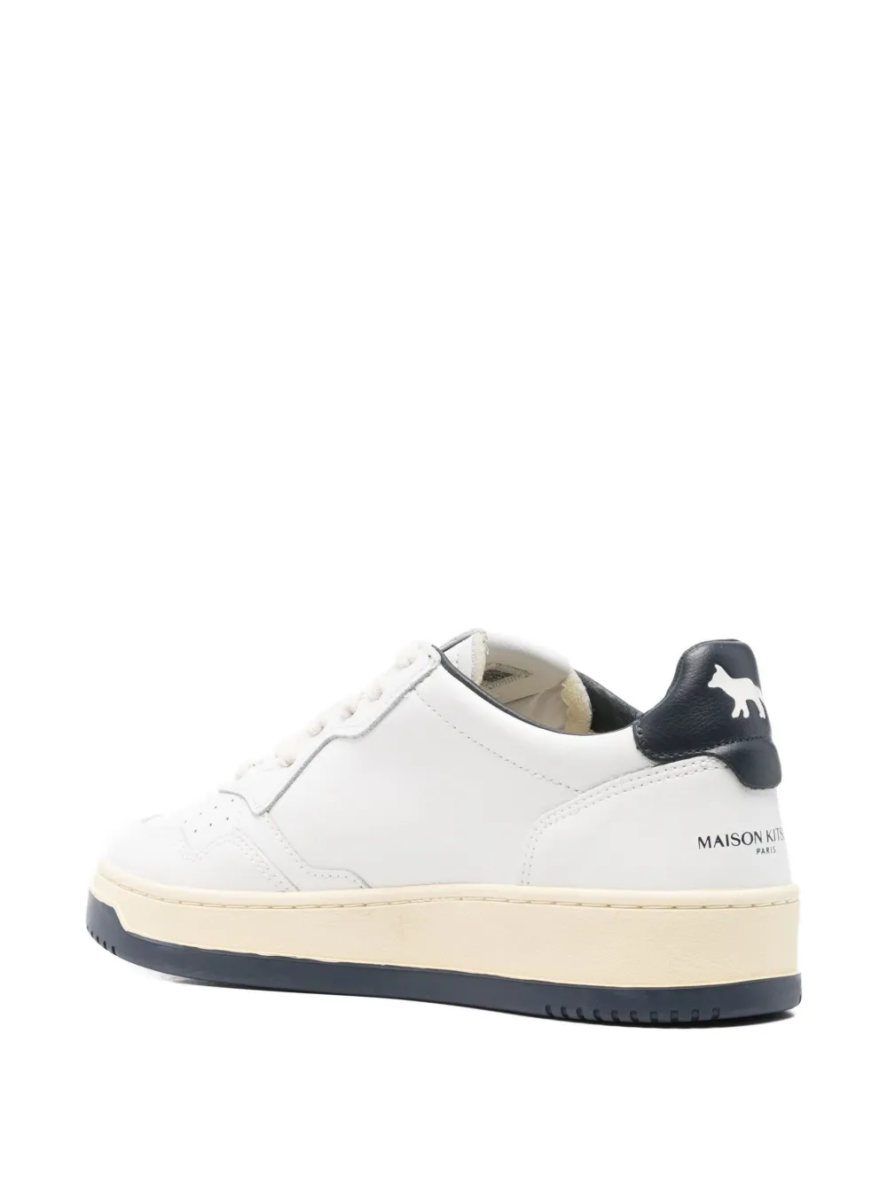 Maison Kitsuné Logo-patch Sneakers In White