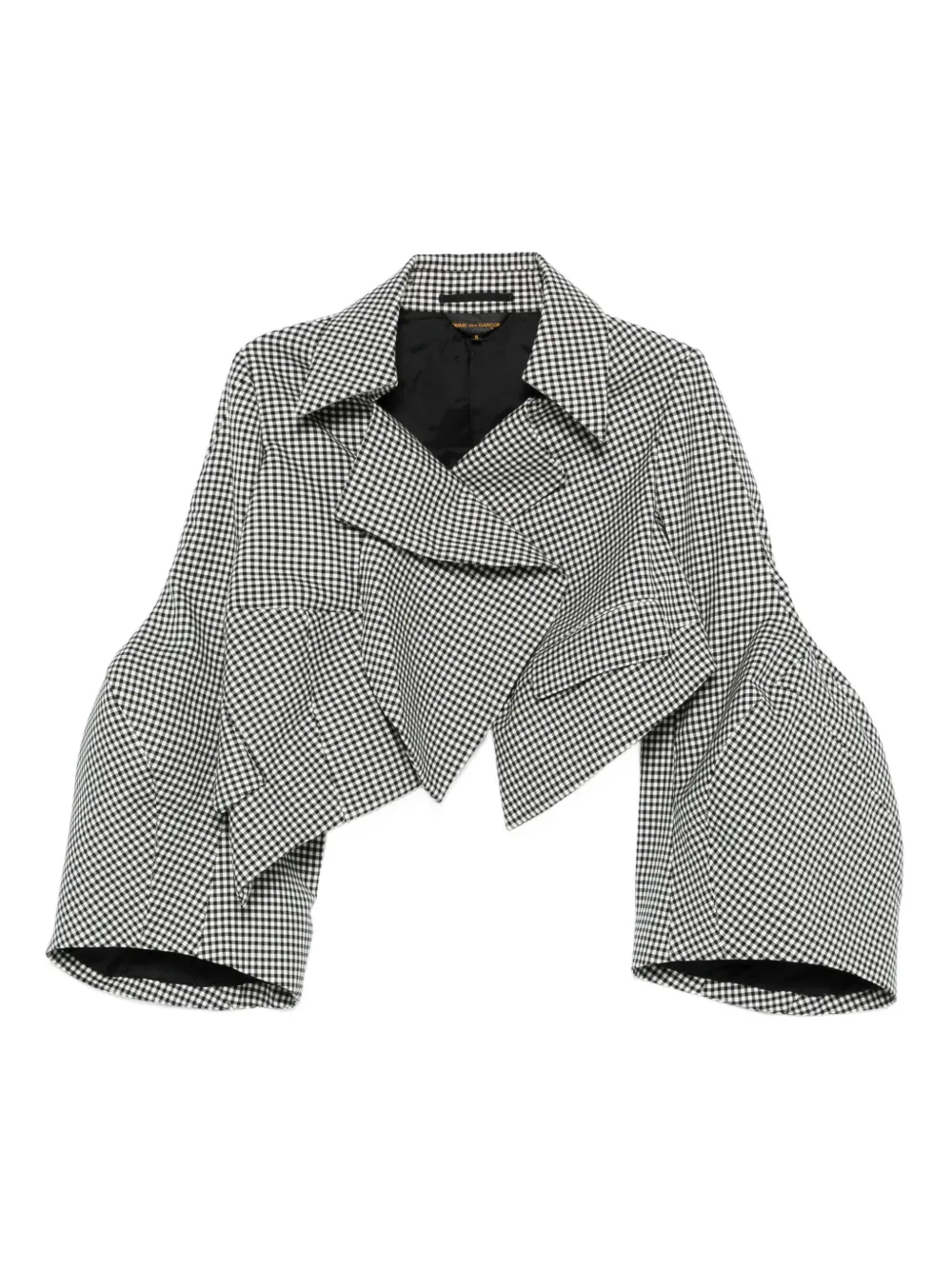 Comme Des Garçons check-print cropped jacket | White | Image 1