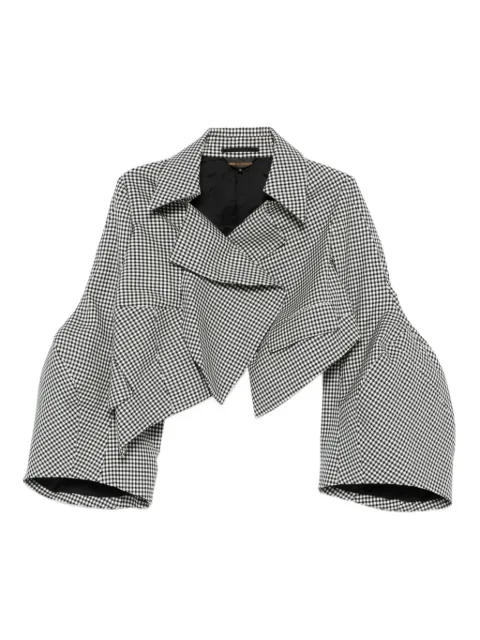 Comme Des Garçons check-print cropped jacket