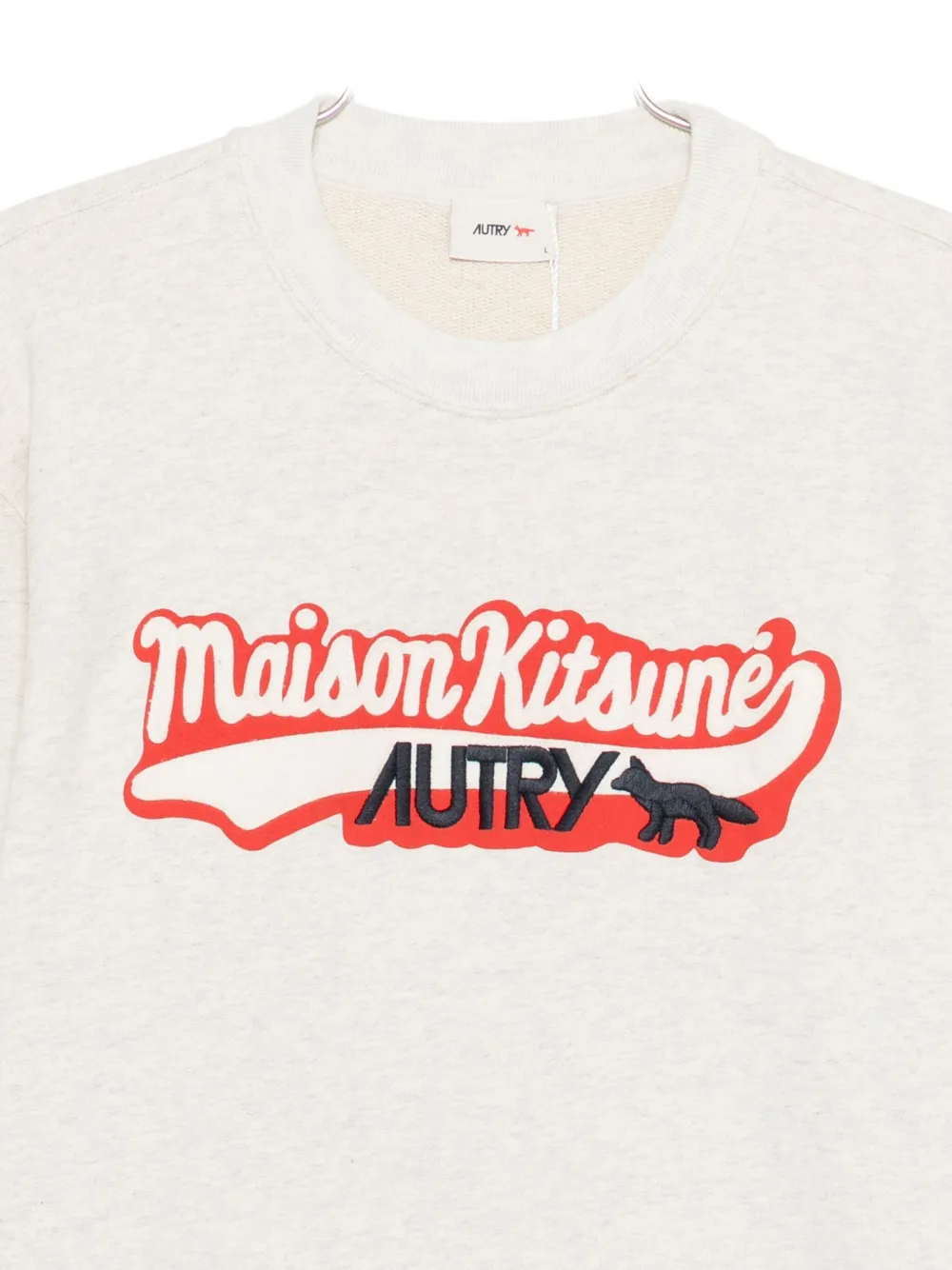 Maison Kitsuné X Autry Logo-print Sweatshirt In White