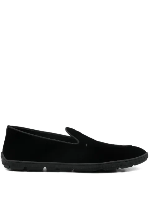 Giorgio Armani velvet slip-on sneakers
