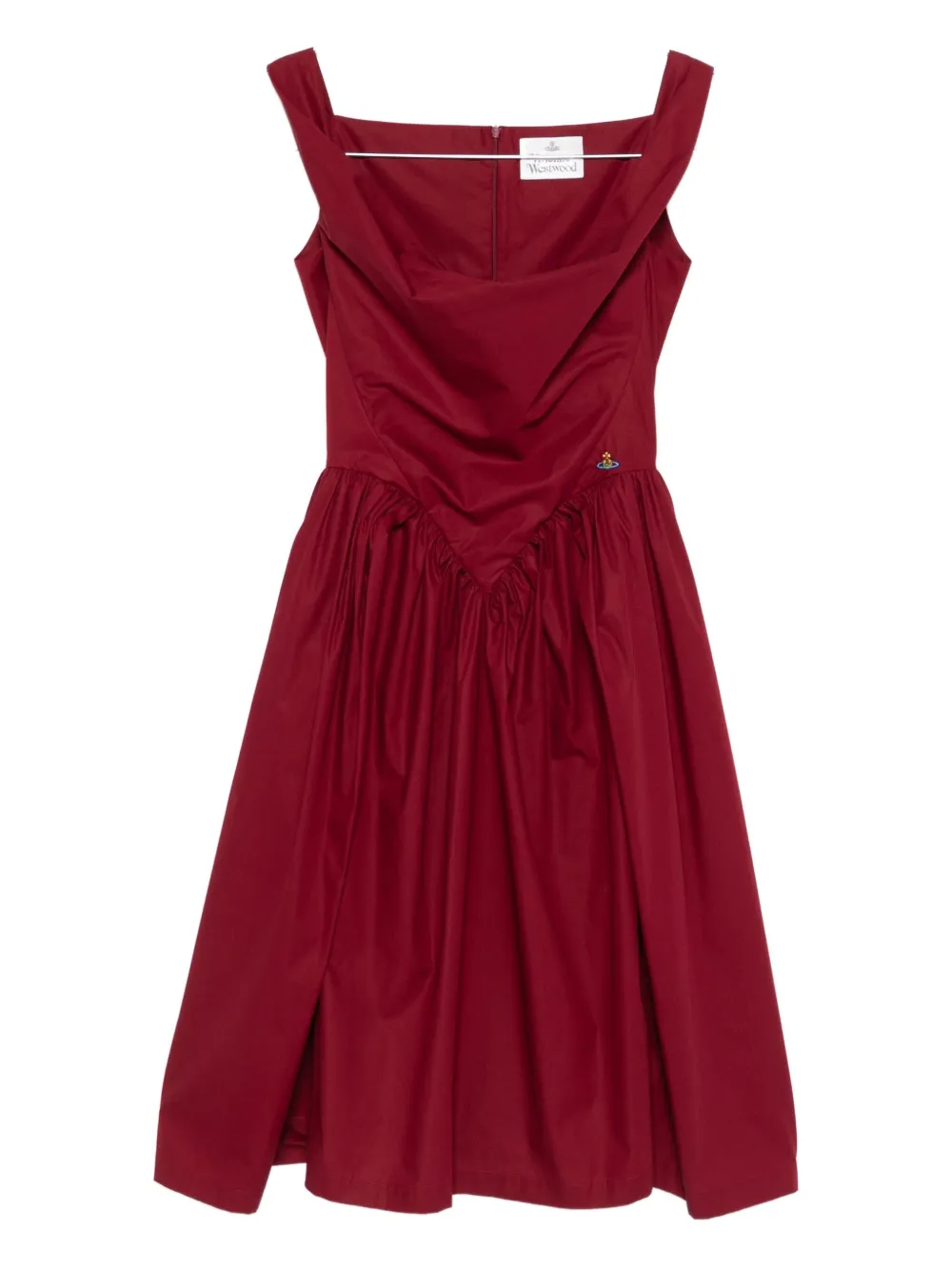 Vivienne Westwood Panelled Midi Dress In Burgundy