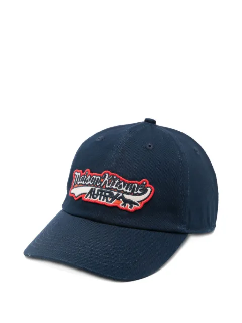 Maison Kitsuné x Autry logo-appliqué cap