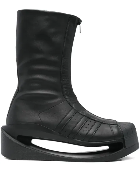 Y-3 ADIDAS zip-front platform boots