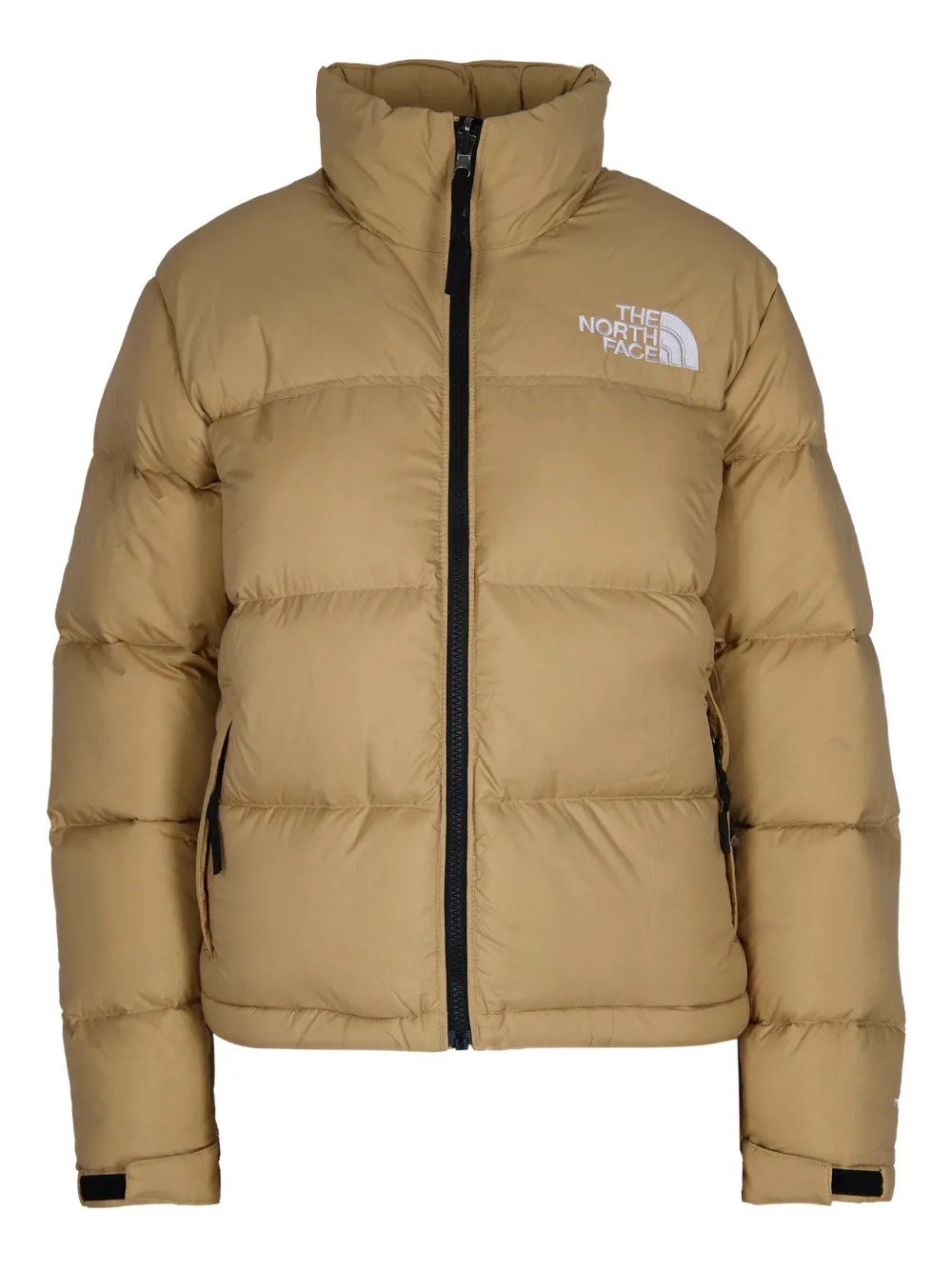 The North Face logo-embroidered puffer jacket - ニュートラル The North Face logo-embroidered puffer jacket - ニュートラル