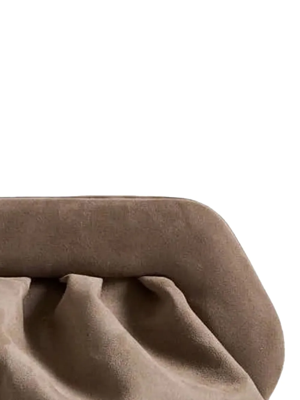 Themoirè Clutch met plooien - Bruin