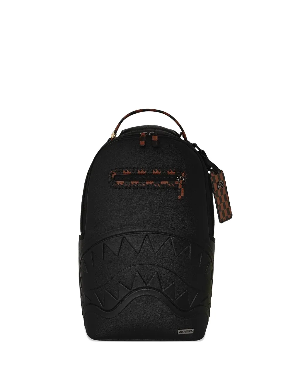 Sprayground check-panelled backpack | Black | Image 1