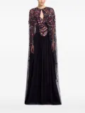 Elie Saab sequin-embellished cape - Black