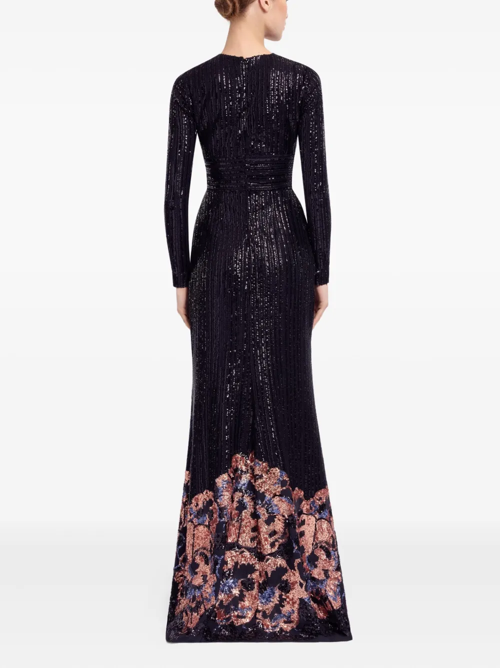 Elie Saab Sequin-embellished Maxi Dress In Black