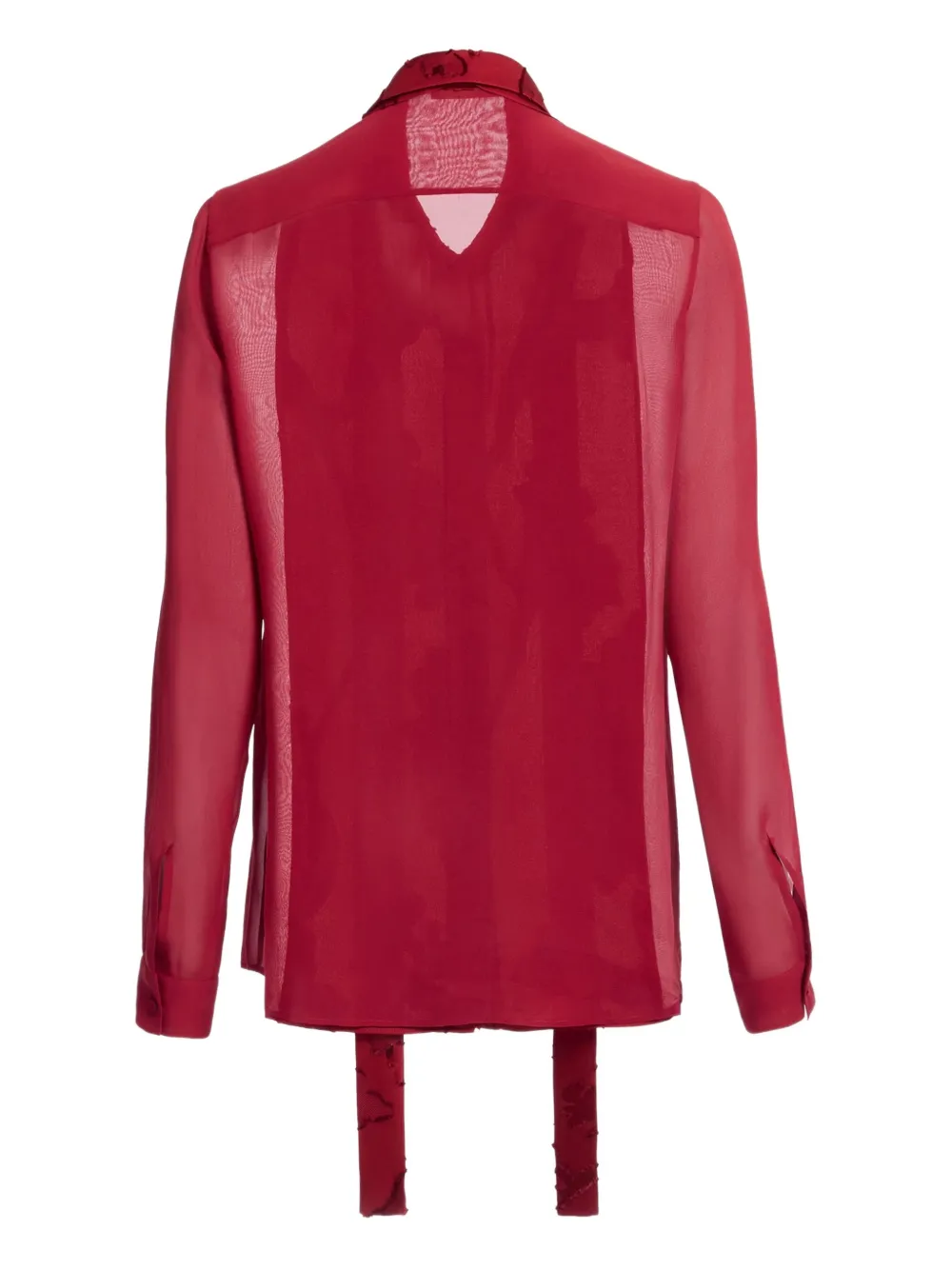 Elie Saab blouse met jacquard Rood