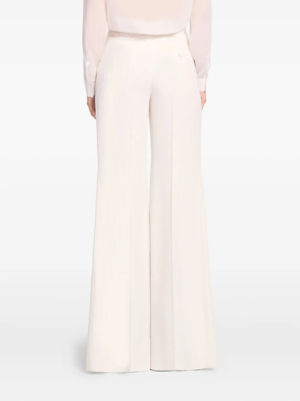 Elie Saab Broek met krijtstreep Wit
