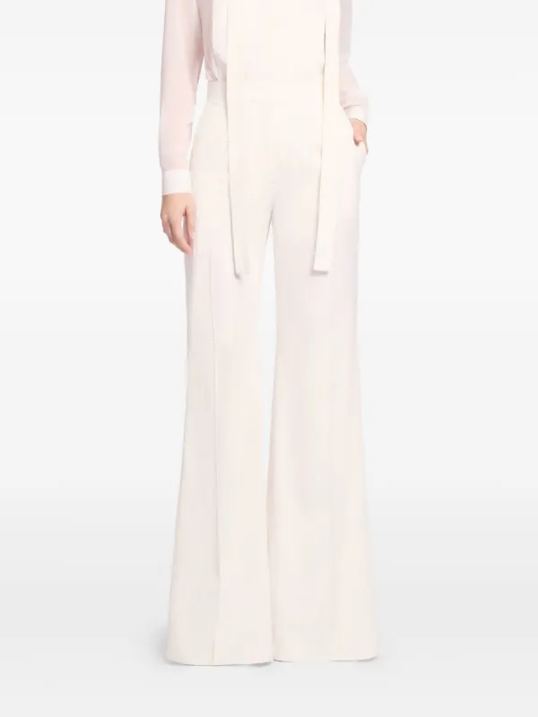 Elie Saab Pinstripe Trousers in White