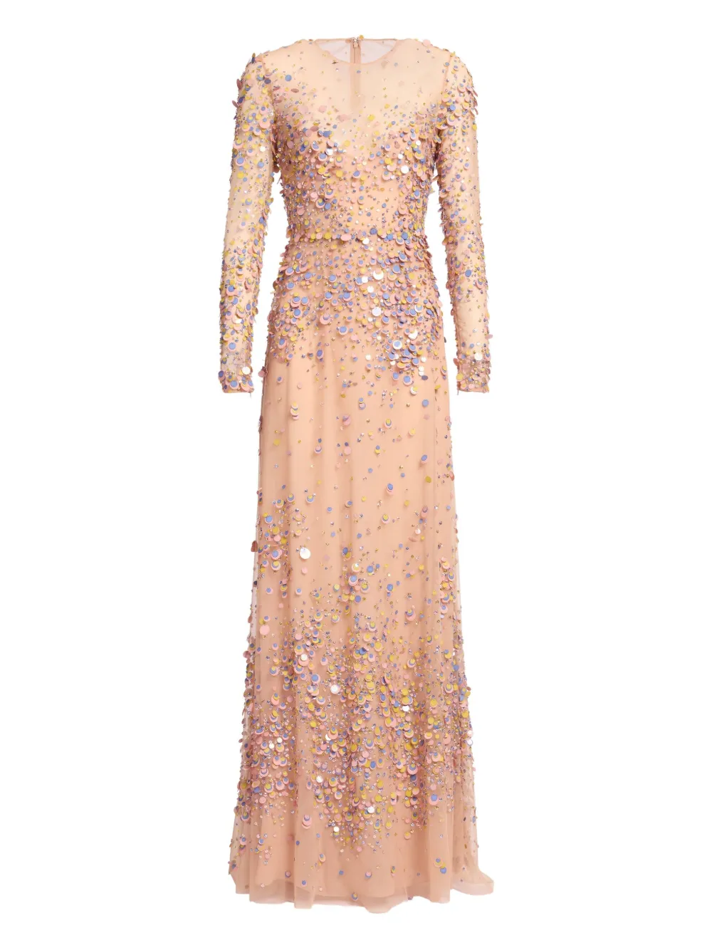 Elie Saab robe ornée de sequins à coupe longue | rose | Image 1