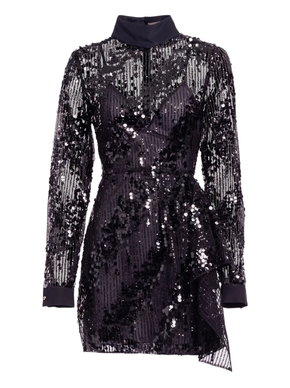 Elie Saab long-sleeve mini dress - Nero