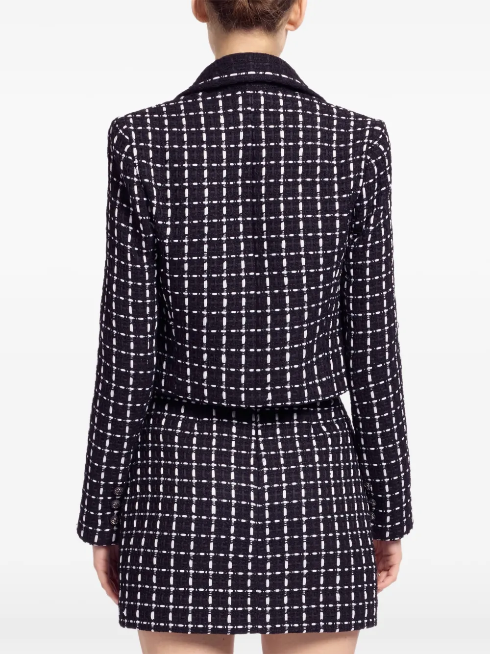 Elie Saab Tweed jack met zak Zwart