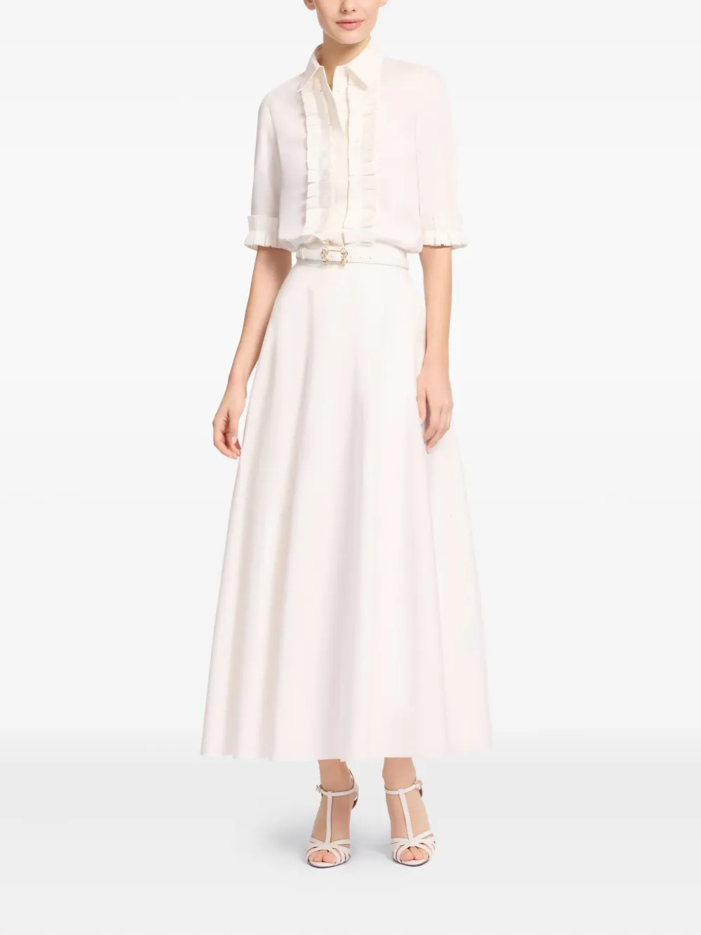 Elie Saab Cotton Skirt In Multi