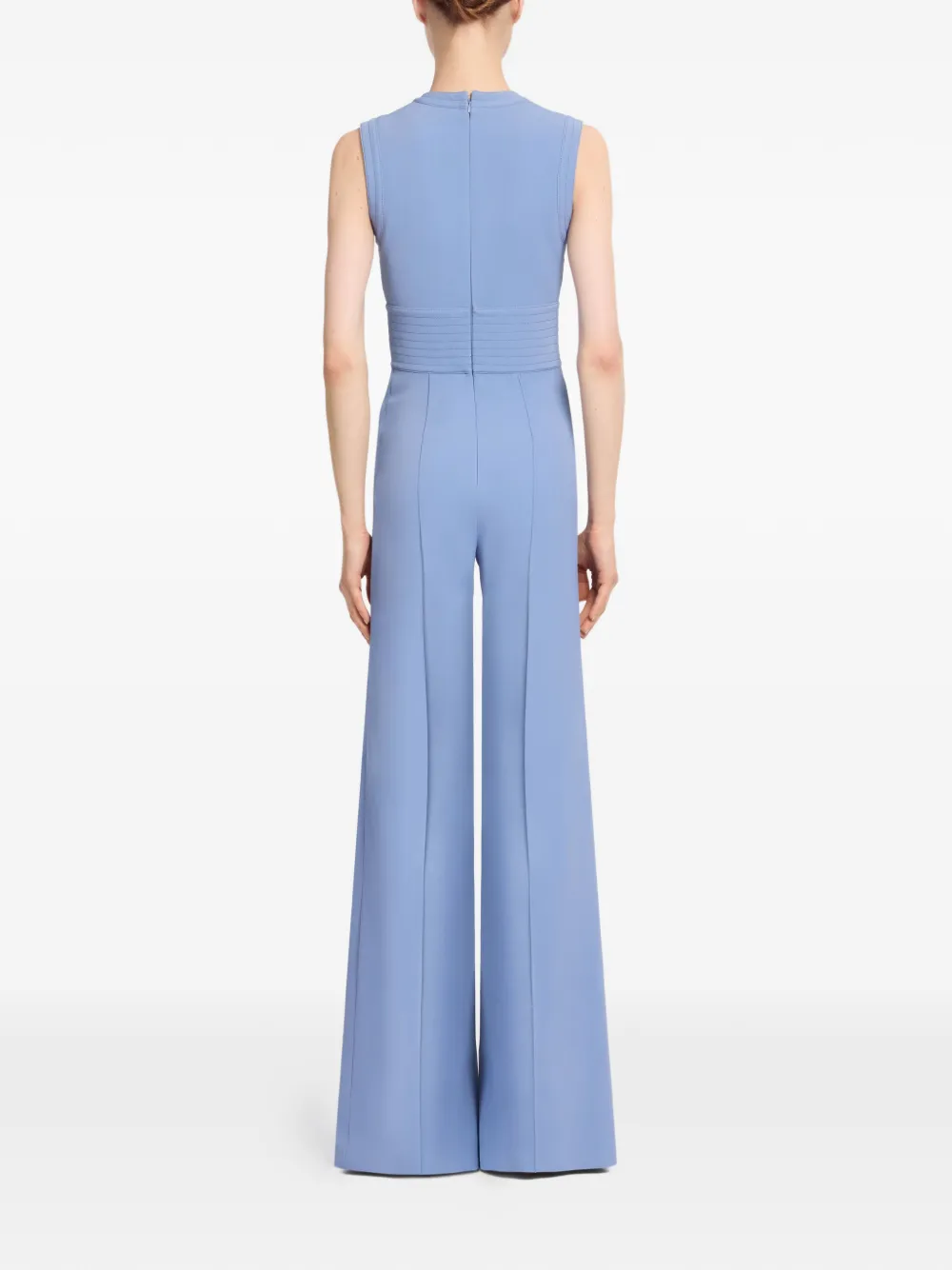 Elie Saab Jumpsuit met ronde hals en veters Blauw