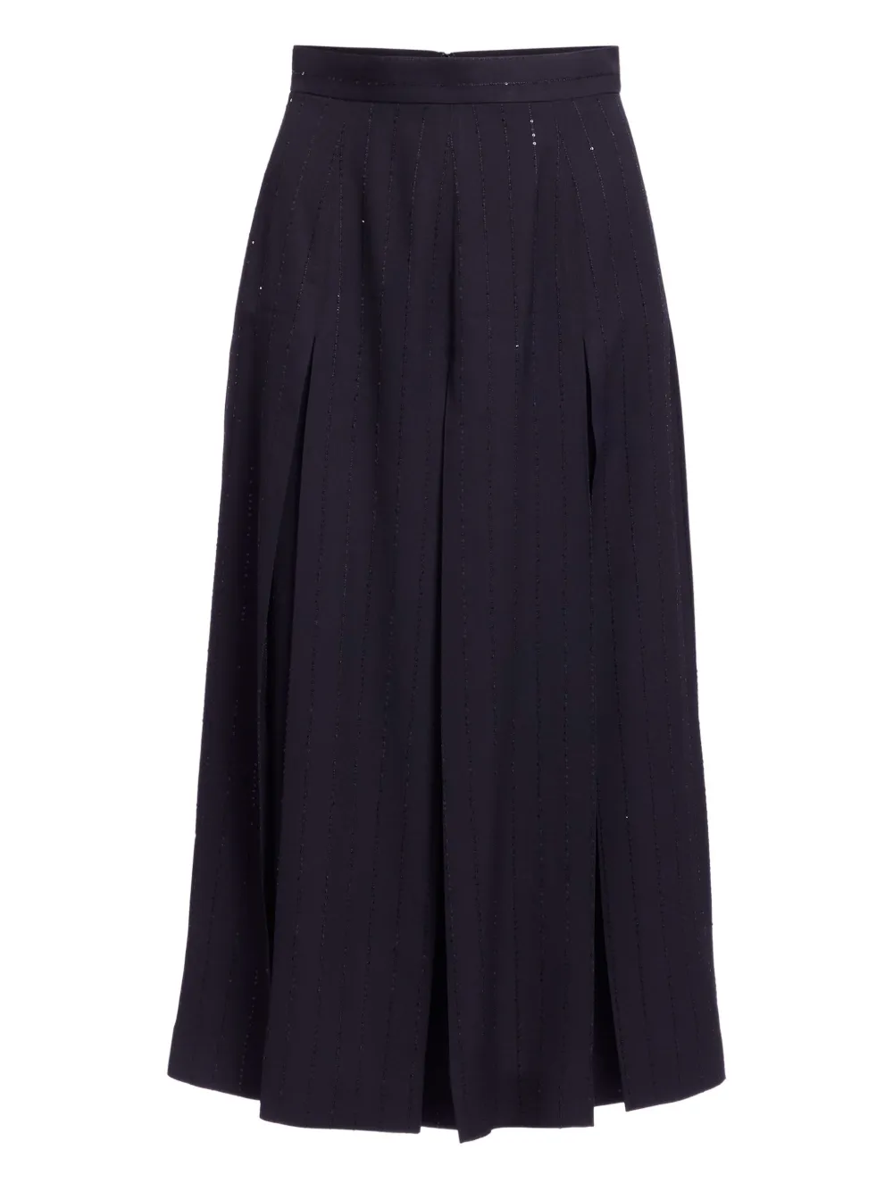 Elie Saab pinstriped crepe skirt - Nero