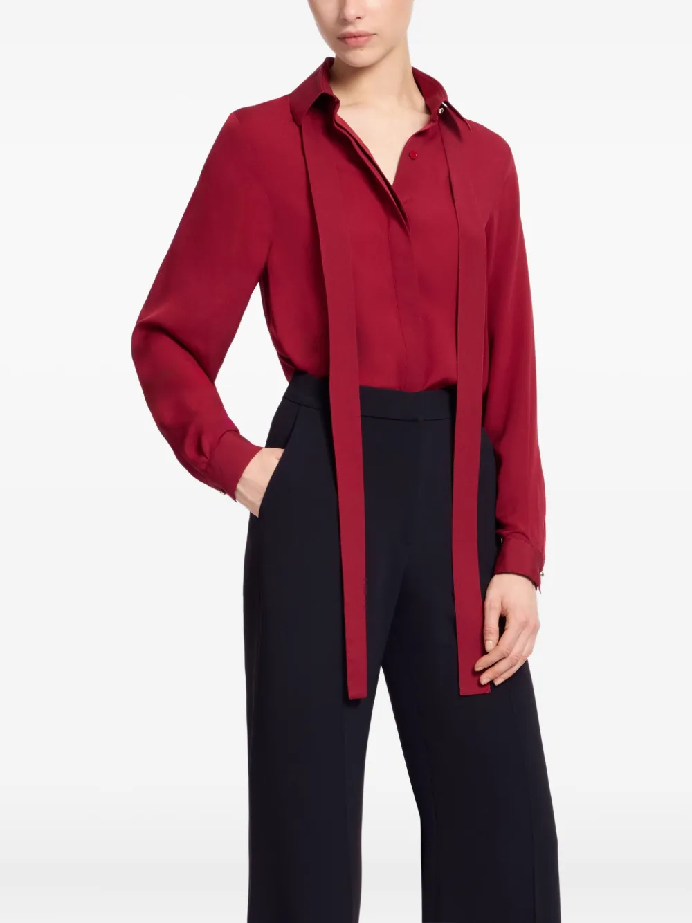 Elie Saab silk shirt - Rood