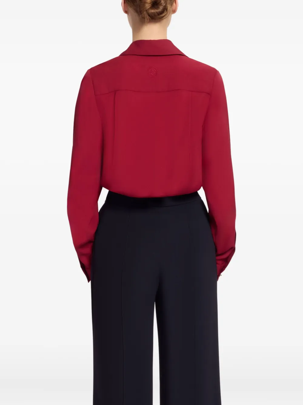 Elie Saab Zijden blouse Rood