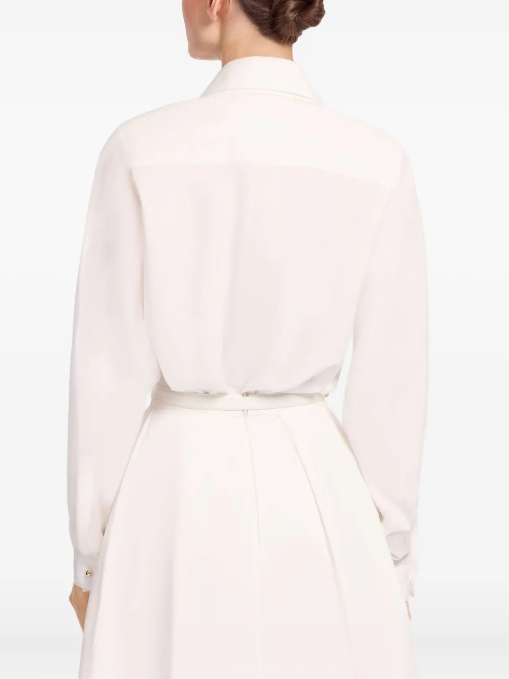 Elie Saab blouse met geborduurd monogram Beige