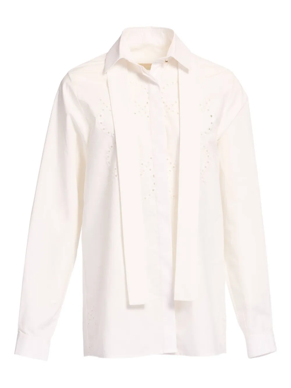 Elie Saab monogram-embroidered shirt - Toni neutri