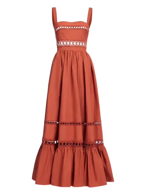 Elie Saab vestido midi con ribete