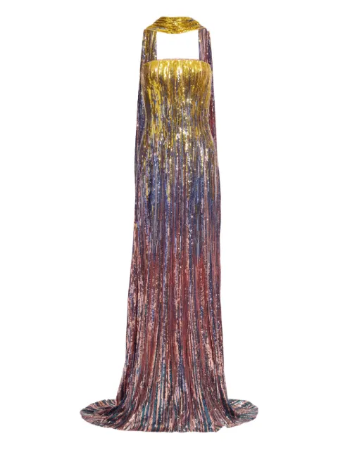 Elie Saab sequin strapless maxi dress