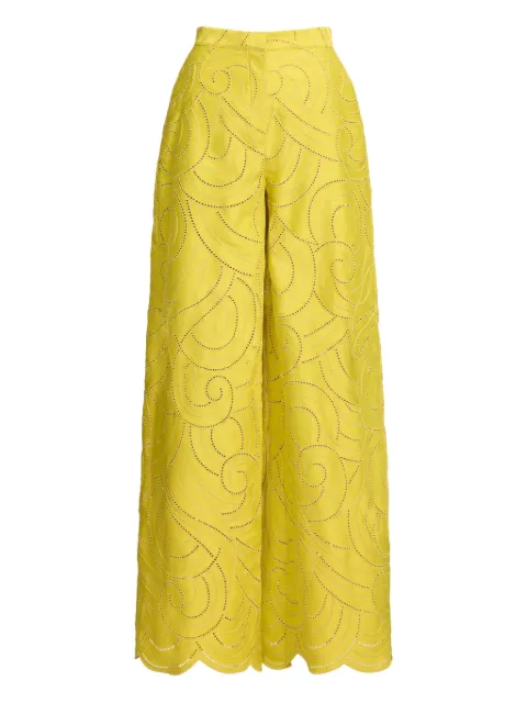 Elie Saab swirl-embroidered pants