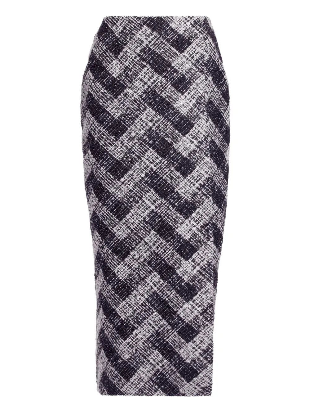 Elie Saab chevron midi skirt - Nero