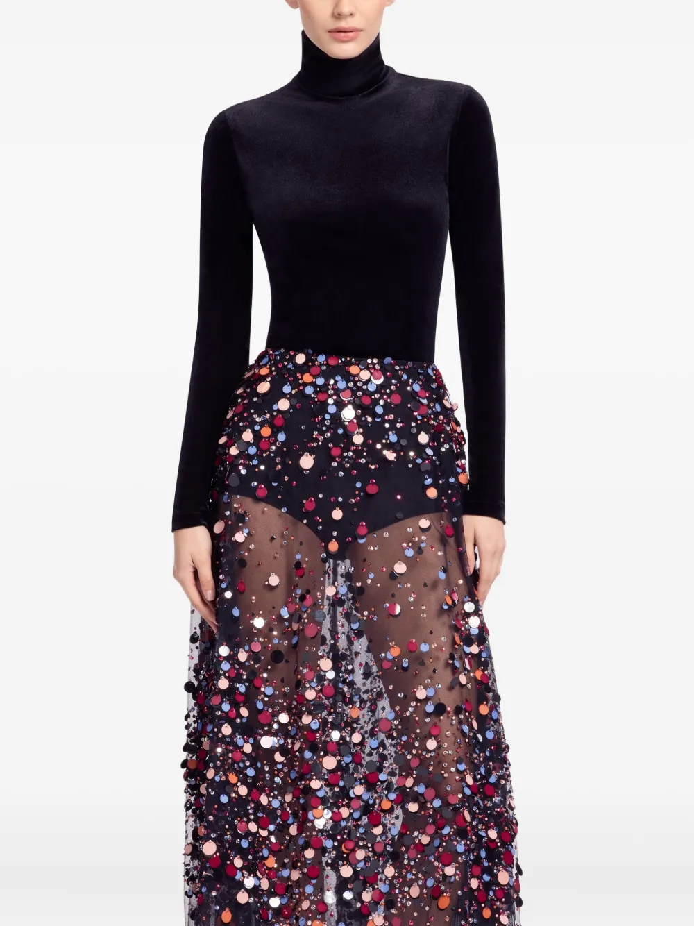 Elie Saab Velvet T-shirt In Black