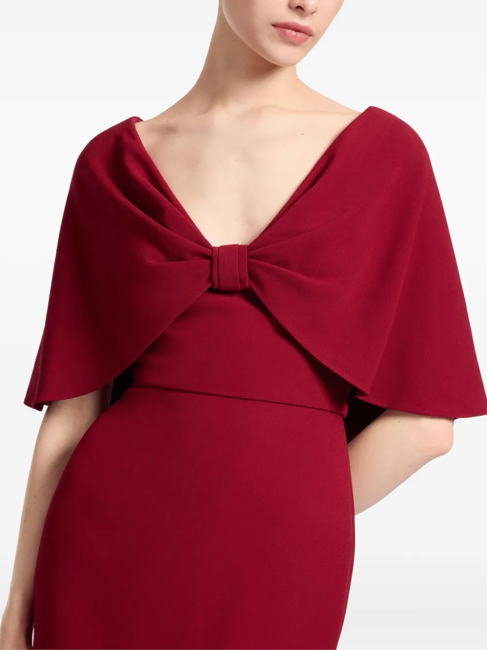 Elie Saab Maxi-jurk met V-hals Rood