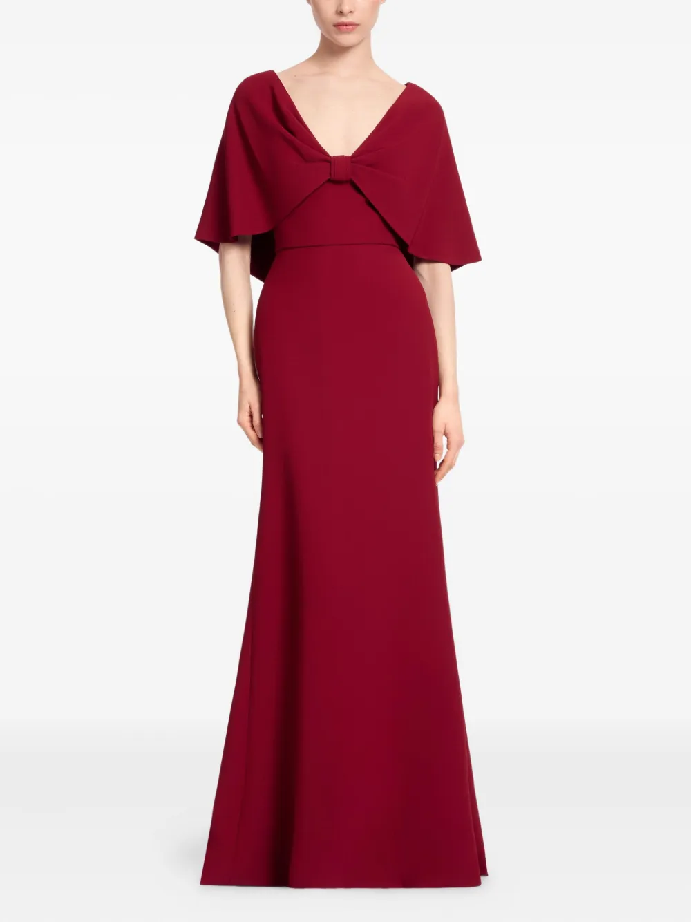 Elie Saab Maxi-jurk met V-hals Rood