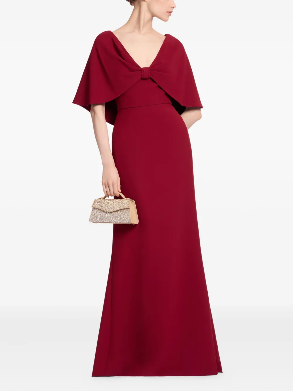 Elie Saab v-neck maxi dress - Rood
