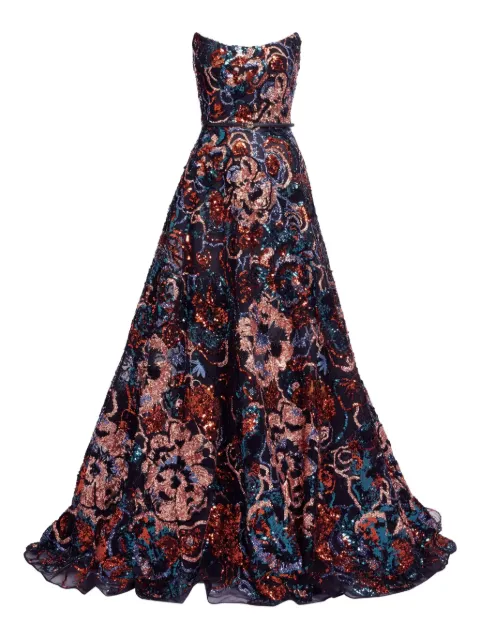Elie Saab vestido largo con detalles de lentejuelas
