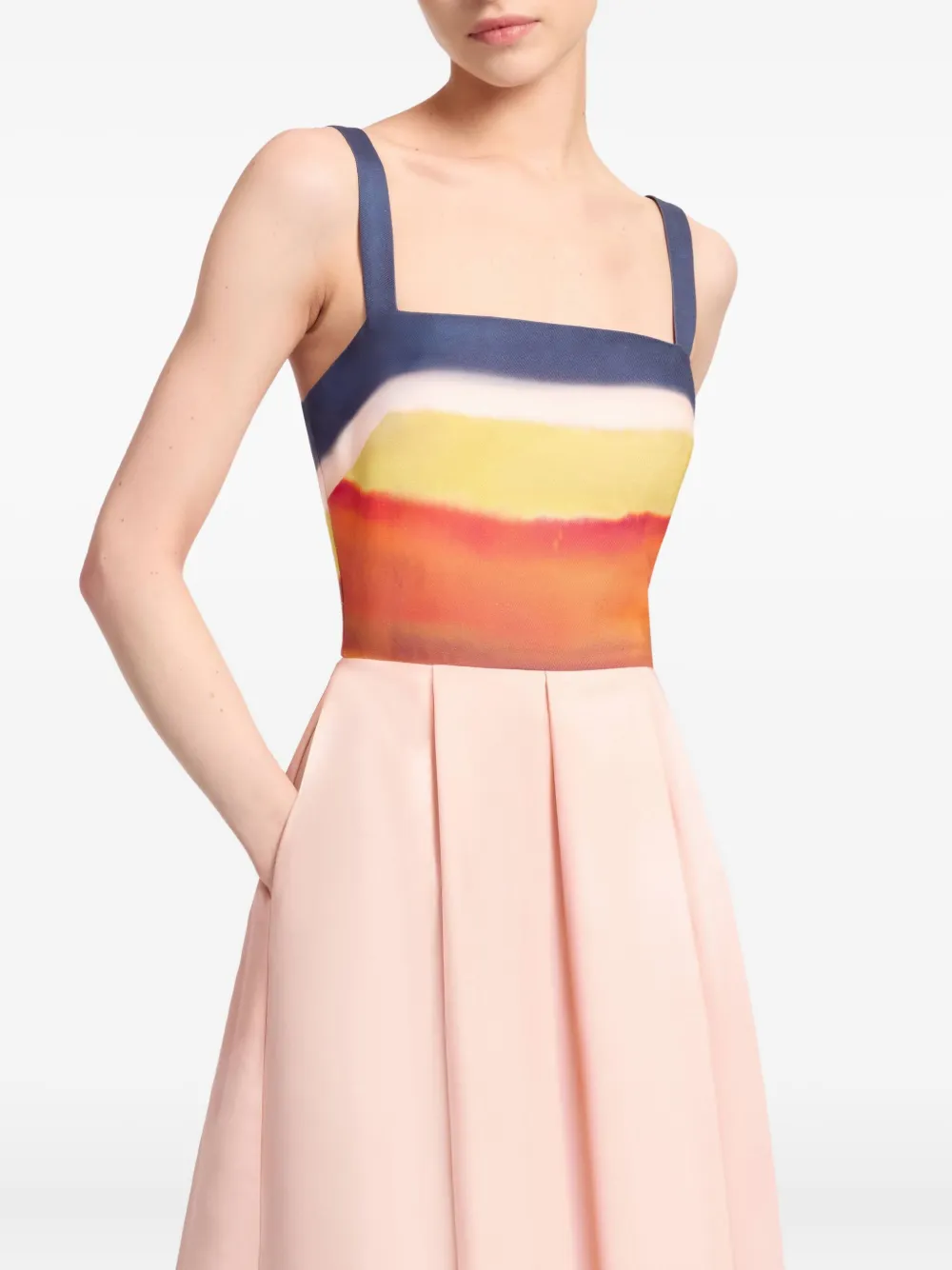 Elie Saab Printed Midi Dress In Multi