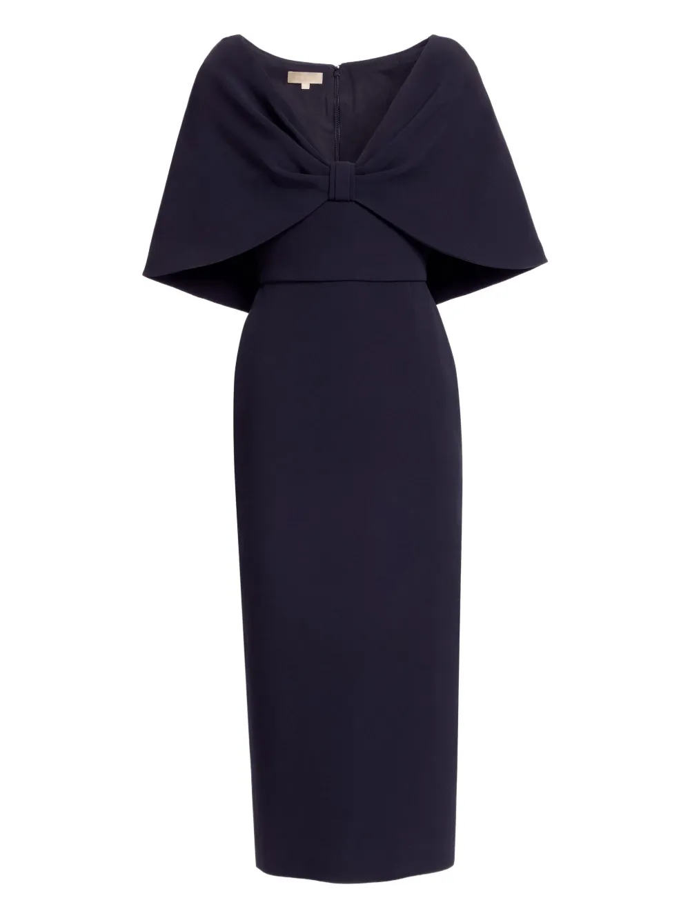 Elie Saab Silk Midi Dress In Blue